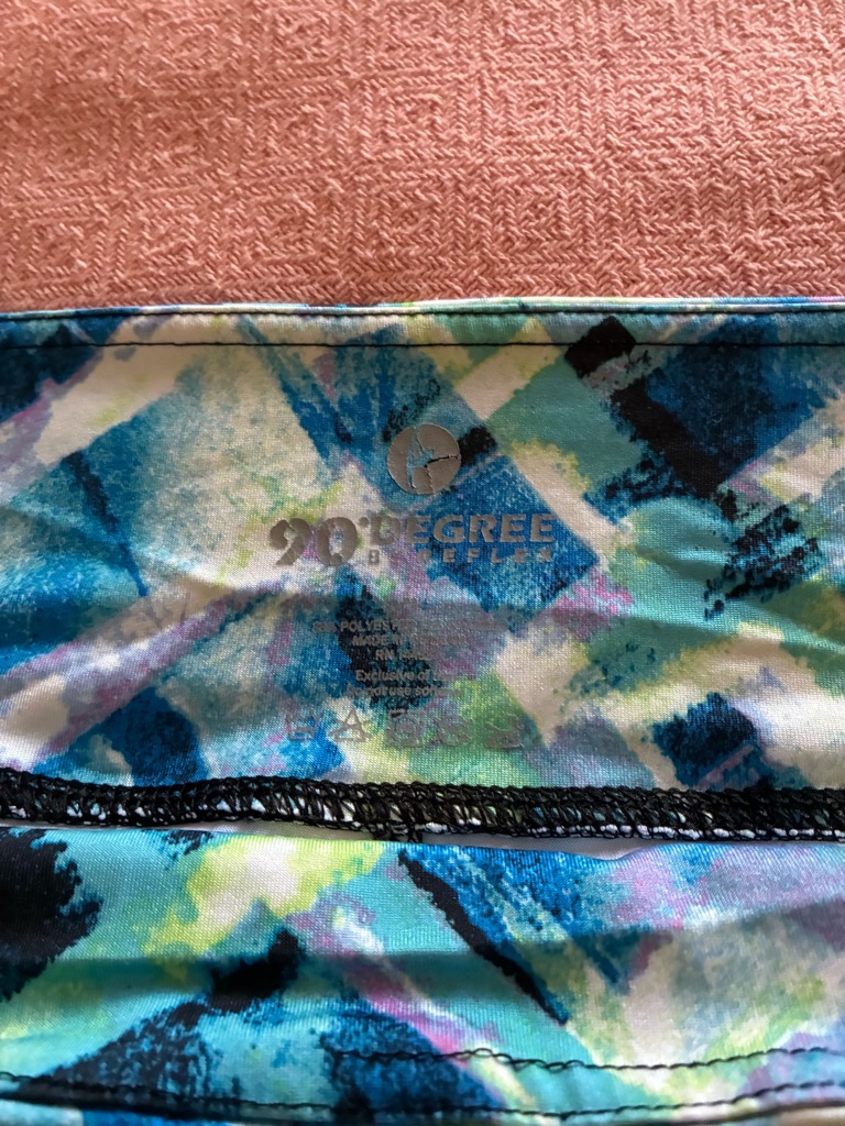 90 Degree By Reflex Women's Ankle/Cropped Active Leggings Blue Multi